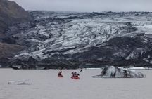 Kayaking on the Sólheimajökull Glacier Lagoon