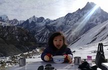 Landing Helicopter at Annapurna base camp from Pokhara tour