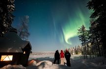 Arctic lake Aurora Hunt, in a cozy Lappish Tipi