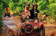 Drive an Atv shared, swim in a Cenote and ziplines in the Cancun 