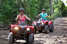 Drive an Atv shared, swim in a Cenote and ziplines in the Cancun 