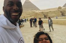 Giza pyramids and Saqqara step pyramid