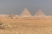 Giza pyramids and Saqqara step pyramid