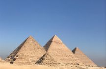 Giza pyramids and Saqqara step pyramid