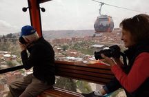 From La Paz: Cable car ride tour with tasting food.