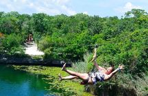 4 Private Cenotes, Zip-Lines, Canoes & Mayan Village with Delicious Lunch