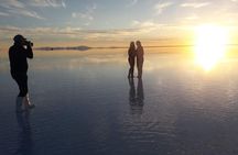 Spectacular Sunset in Uyuni Salt Flats from Uyuni