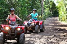 Discover the Adrenaline with Atvs ziplines single and a real Mayan cenote