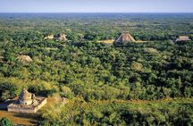 Pyramid in Jungle- Coba, Chichen Itza- most important Maya city, sacred Cenote 
