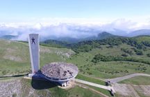 Symbol of the Communism Buzludzha monument and the Rose valley