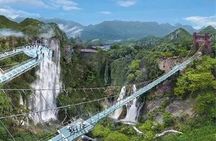 Gulong Gorge Skywalk Glass Bridge and Waterfall View Private Tour