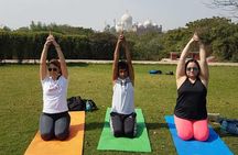 2 Hours Yoga Session on The Bank of Yamuna Over Looking The Taj