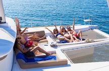Santorini Private Catamaran Cruise with BBQ, Open Bar & Transfers