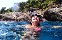 Full day Guided Sea Kayaking and snorkeling to Green Cave from Lopud island