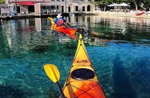 Full day Guided Sea Kayaking and snorkeling to Green Cave from Lopud island