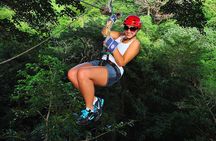 Private mega combo adventure tour Canopy Horseback Ride Water Slide and Natural Hot Springs