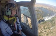 Scenic Helicopter Ride above the falls (window view)