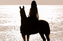 Santorini: Horse riding to the Black Sandy Beach (Eros beach)