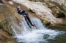 Canyoning descent of the Galamus Gorge