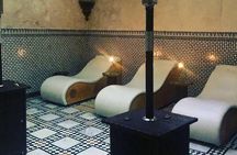 A relaxation moment in a traditional Hammam in the Fez medina