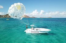 PACKAGE TANDEM PARASAIL / 1 JET SKI 30min AT BIKINI WATERSPORT ORIENT BAY BEACH