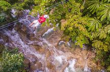 Falls Flyer Zipline and Dunn's River Falls Adventure Tour from Falmouth