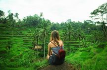 Ubud yoga, rice terrace walk and floating Breakfast tour