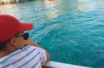 Sunset panorama & swimming with a fishes