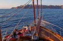 Santorini Caldera Sunset Sailing Cruise with Dinner and Wine