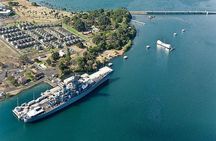 Battleships of WWII at Pearl Harbor from Maui