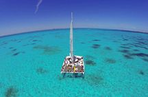 Isla Mujeres Catamaran Tour with Snorkeling at MUSA, Buffet Lunch & Open Bar
