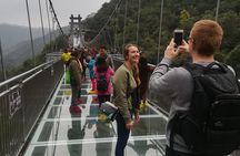 Gulong Gorge Skywalk Glass Bridge and Waterfall View Private Tour