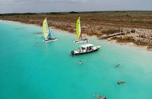 Bacalar Seven Color Lagoon Boat Adventure with Grill Option 