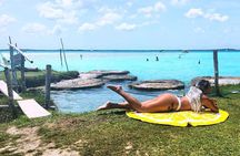 Bacalar Lagoon of 7 Colors from Playa del Carmen and Tulum