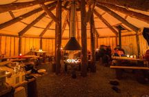 Night Reindeer Sledding with Camp Dinner and Chance of Northern Lights