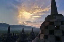 borobudur sunrise from top of temple,prambanan cyling and visit the temple
