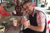 Siem Reap Pottery Making and Draw 3 mugs.