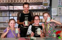 Siem Reap Pottery Making and Draw 3 mugs.