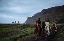 Riding a Horse to Enjoy the Extremely Black Sand Beach