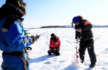 From Ivalo: Ice Fishing Safari to Lake Inari, reindeers & lunch