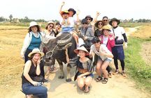 Cycling, Buffalo, Basket Boat ride in Hoi An