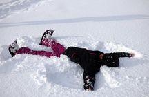 Guided easy snowshoeing with a visit to local café