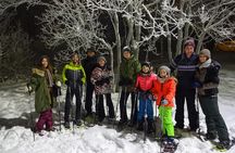 Snowshoe trip with a campfire in Tromso