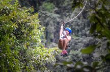 AMA Extreme 7 Zipline Cables in Arenal above La Fortuna Waterfall
