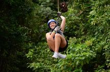 AMA Extreme 7 Zipline Cables in Arenal above La Fortuna Waterfall