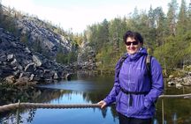 Guided easy hike in Finland deepest gorge in Pyhä-Luosto National Park