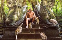 Mongkey Forest , Water Temple , Waterfall and Rice Terraces