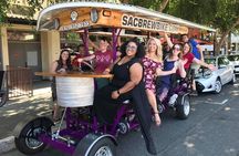Pedal, Drink, and Bar hop through Sacramento on a 15 seat Beer Bike