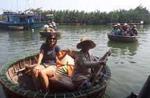 Hoian coconut basket boat ride & marble sculptor from Danang city