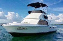 Cancun fishing charter if you don't fish you don't pay Bertram 31ft 6 pax 25P5
